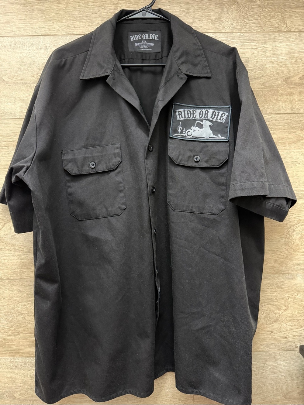 Mens XXL 2XL Ride or Die Motorcycle Black Button Up Marilyn Monroe Y2K